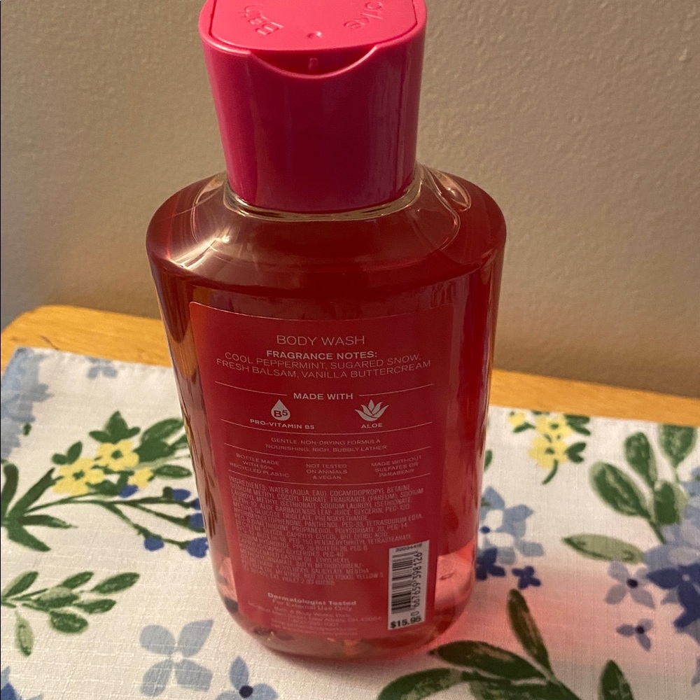 BBW Twisted Peppermint Shower Gel & Winter Candy Apple Shimmer Fizz Body Lotion - Picture 4 of 4